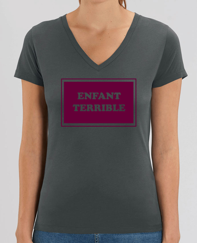 Women V-Neck T-shirt Stella Evoker Enfant terrible Par  tunetoo