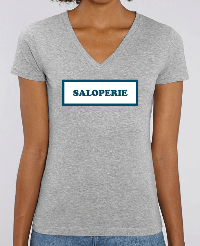 Women V-Neck T-shirt Stella Evoker Saloperie Par  tunetoo