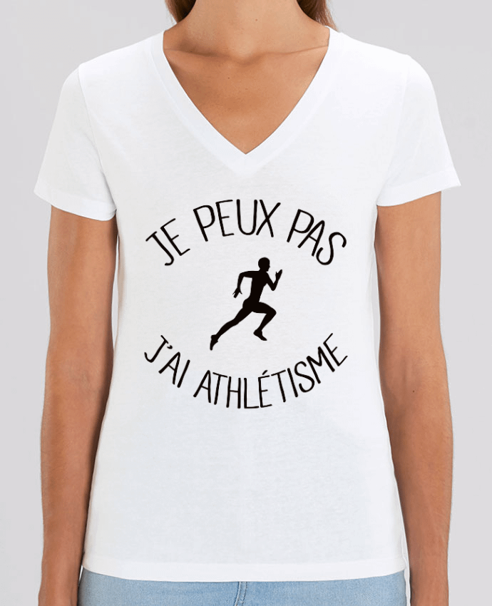 Women V-Neck T-shirt Stella Evoker Je peux pas j'ai Athlétisme Par  Freeyourshirt.com