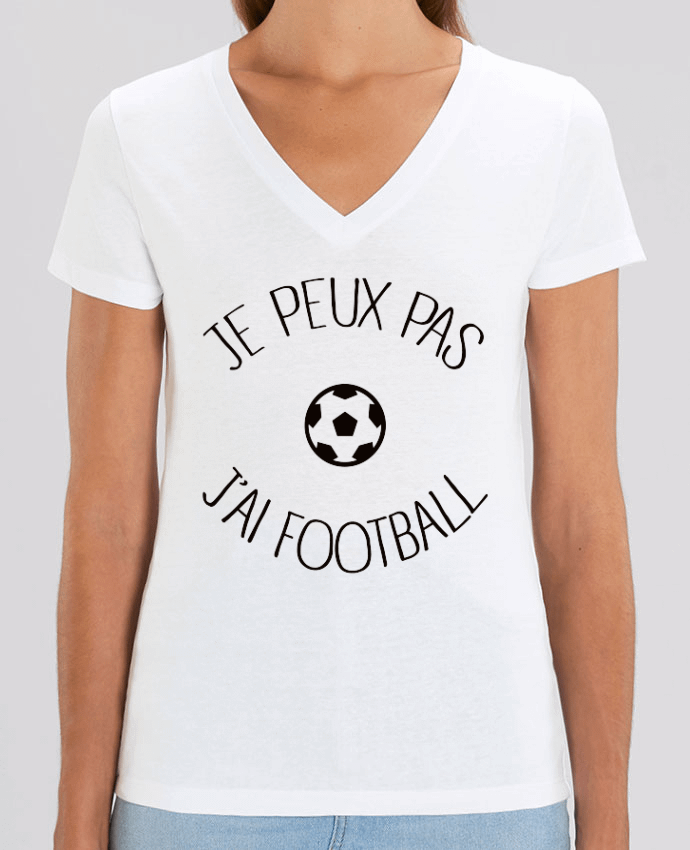 Women V-Neck T-shirt Stella Evoker Je peux pas j'ai Football Par  Freeyourshirt.com