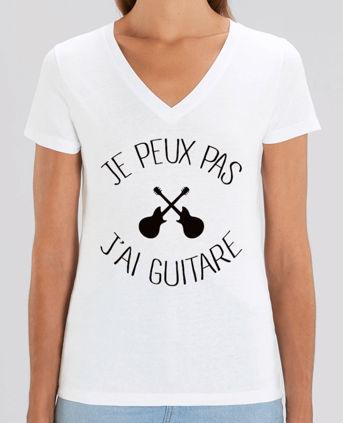 Tee-shirt femme Je peux pas j'ai guitare Par  Freeyourshirt.com