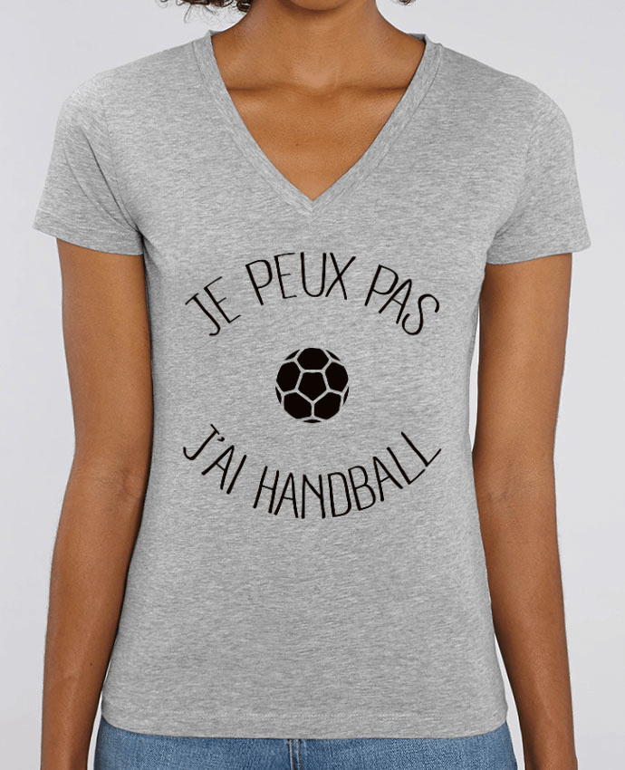 Women V-Neck T-shirt Stella Evoker Je peux pas j'ai Handball Par  Freeyourshirt.com