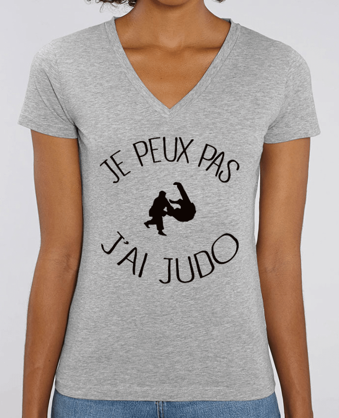 Camiseta Mujer Cuello V Stella EVOKER Je peux pas j'ai Judo Par  Freeyourshirt.com