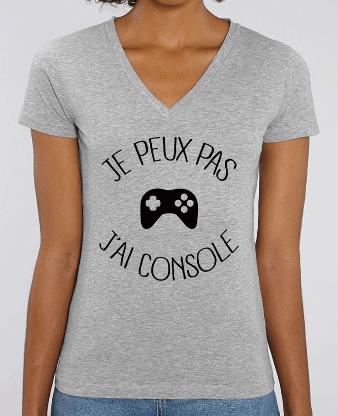 Women V-Neck T-shirt Stella Evoker Je peux pas j'ai Console Par  Freeyourshirt.com