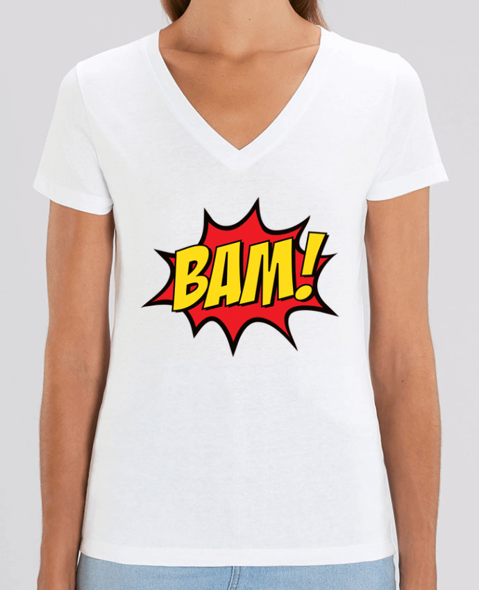 Women V-Neck T-shirt Stella Evoker BAM ! Par  Freeyourshirt.com