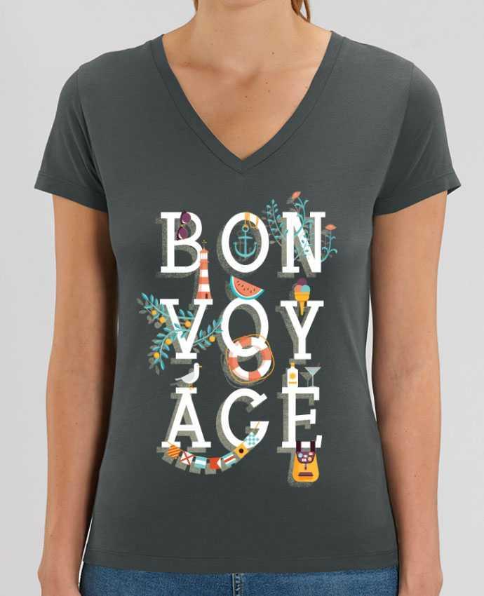 Women V-Neck T-shirt Stella Evoker Bon Voyage Par  