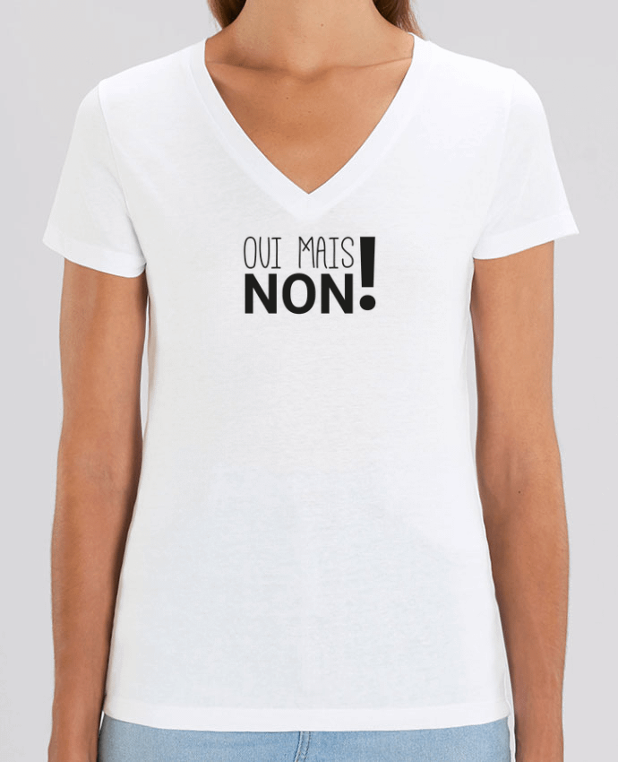 Women V-Neck T-shirt Stella Evoker Oui mais non ! Par  tunetoo