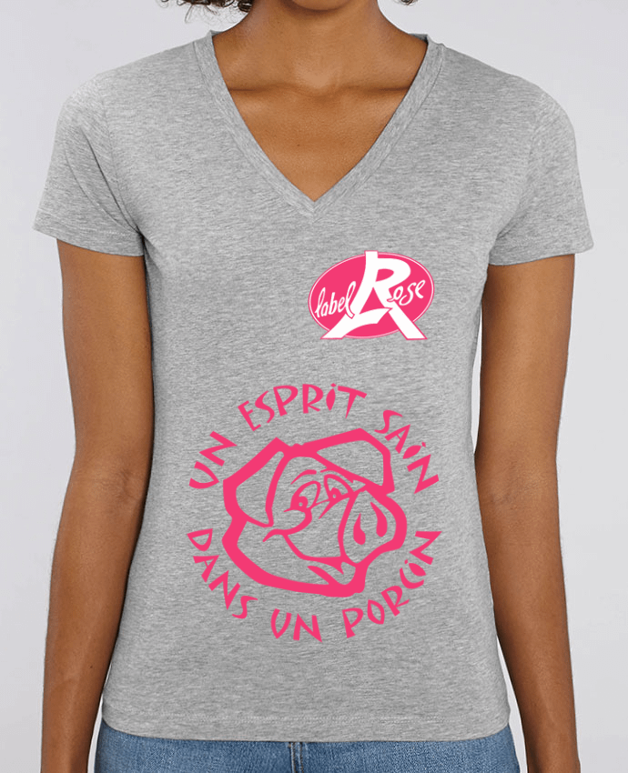 Tee-shirt femme un esprit sain dans un  porcin Par  LabelRose