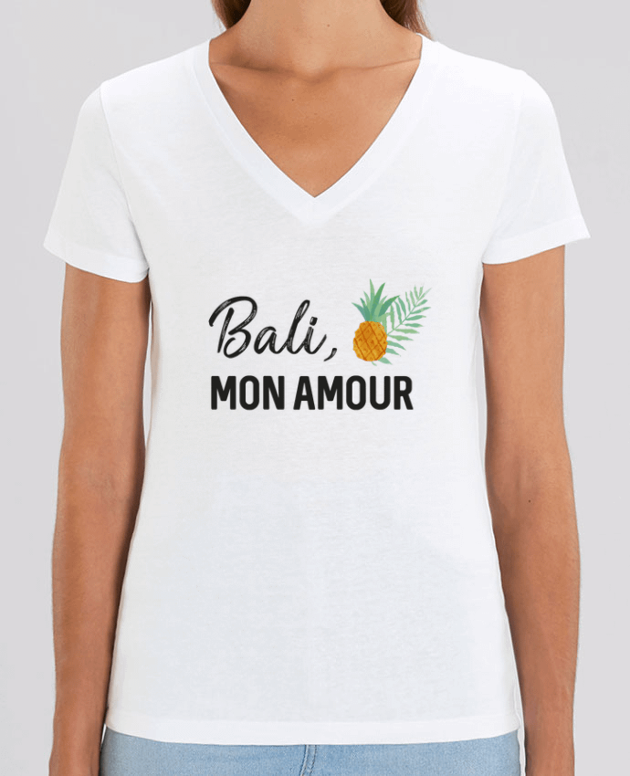 Camiseta Mujer Cuello V Stella EVOKER Bali, mon amour Par  IDÉ'IN