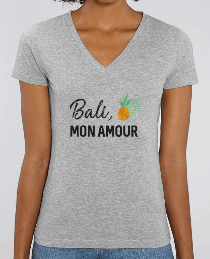 Tee Shirt Femme Col V Stella EVOKER Bali, mon amour Par  IDÉ'IN