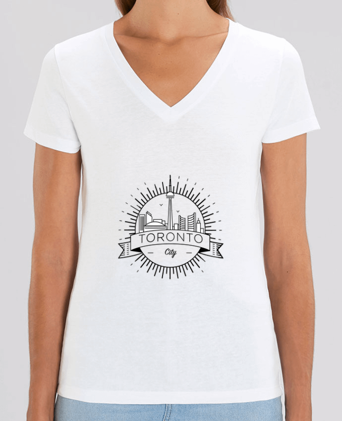 Camiseta Mujer Cuello V Stella EVOKER Toronto City Par  Likagraphe