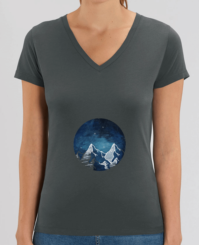 Women V-Neck T-shirt Stella Evoker Canadian Mountain Par  Likagraphe