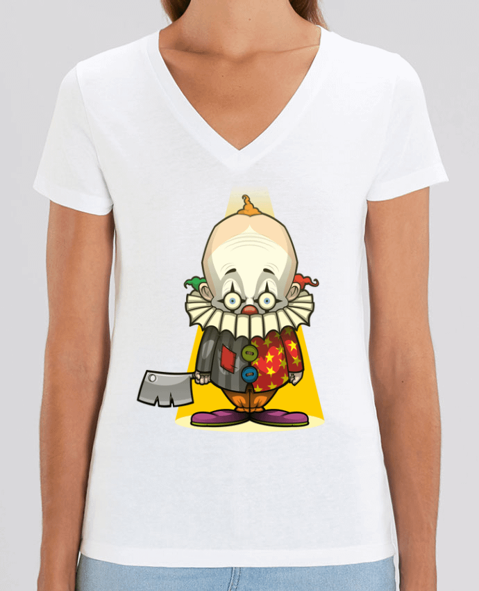 Camiseta Mujer Cuello V Stella EVOKER Choppy Clown Par  SirCostas