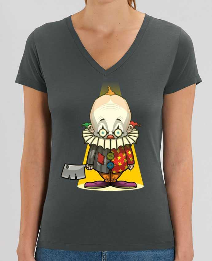 Camiseta Mujer Cuello V Stella EVOKER Choppy Clown Par  SirCostas