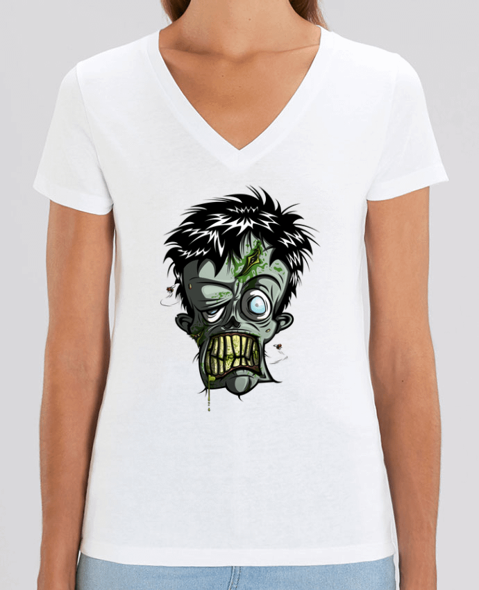Camiseta Mujer Cuello V Stella EVOKER Toxic Zombie Par  SirCostas