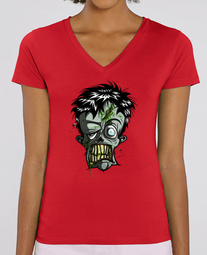 Women V-Neck T-shirt Stella Evoker Toxic Zombie Par  SirCostas