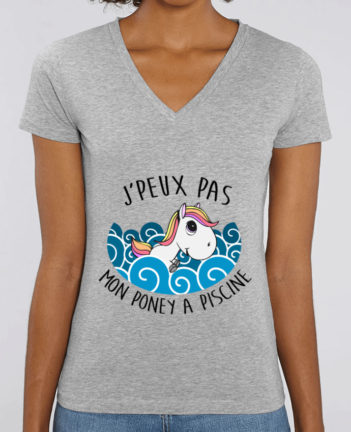 Tee-shirt femme JE PEUX PAS MON PONEY A PISCINE Par  FRENCHUP-MAYO