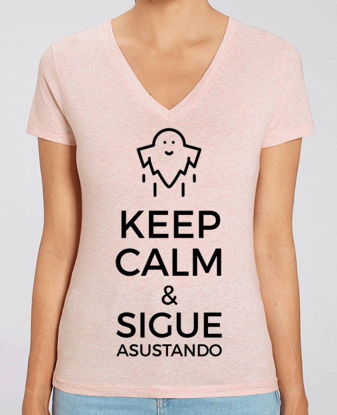 Tee-shirt femme Keep Calm and Sigue asustando ghost Par  tunetoo