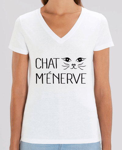 Tee-shirt femme Chat m'énerve Par  Freeyourshirt.com