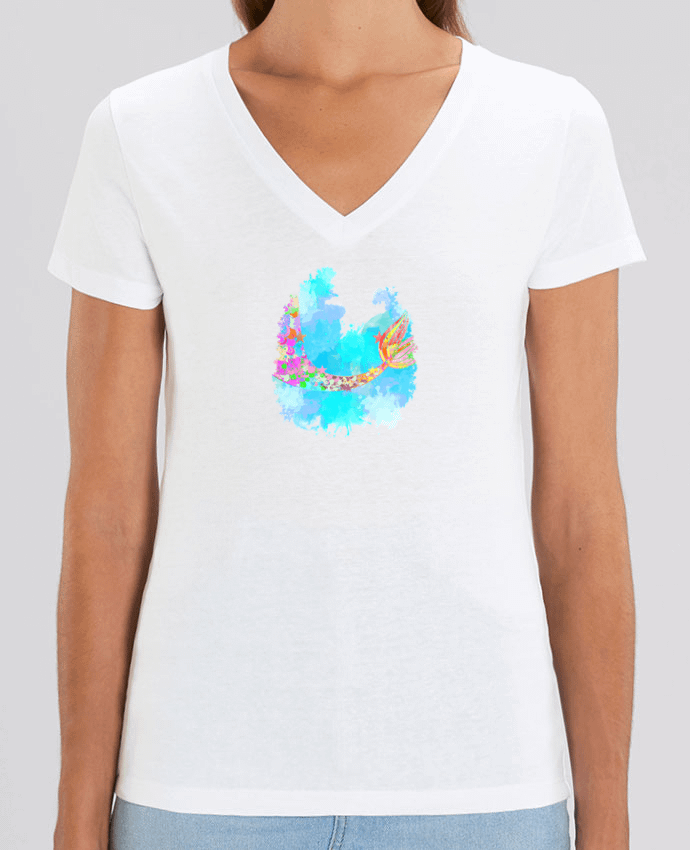 Tee-shirt femme Watercolor Mermaid Par  PinkGlitter