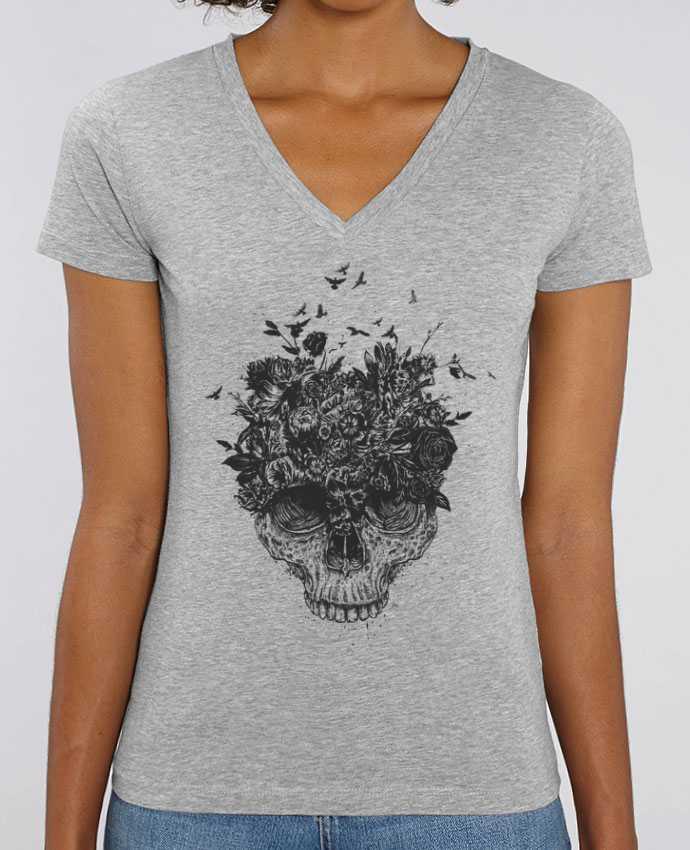 Women V-Neck T-shirt Stella Evoker My head is a jungle Par  Balàzs Solti