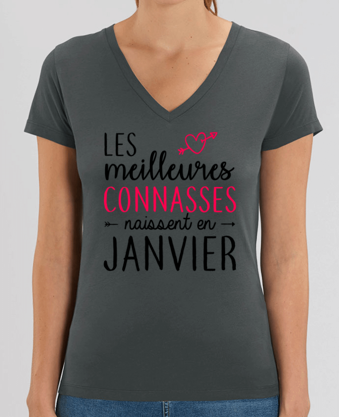 Tee-shirt femme Les meilleures connasses naissent Janvier Par  La boutique de Laura