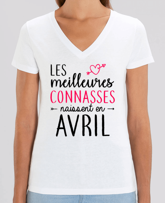 Tee-shirt femme Les meilleures connasses naissent Avril Par  La boutique de Laura