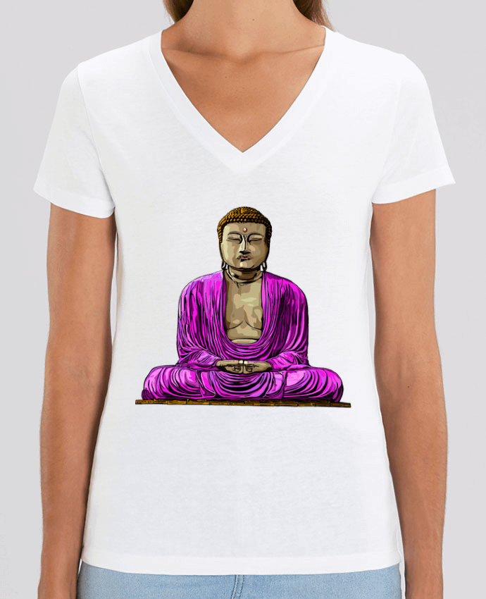 Camiseta Mujer Cuello V Stella EVOKER Bouddha Pop Par  Numartis