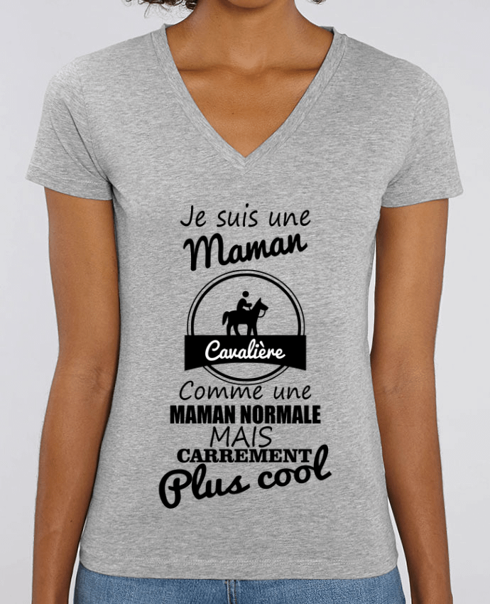 Tee-shirt femme Je suis une maman cavalière comme une maman normale mais carrément plus cool Par  Be