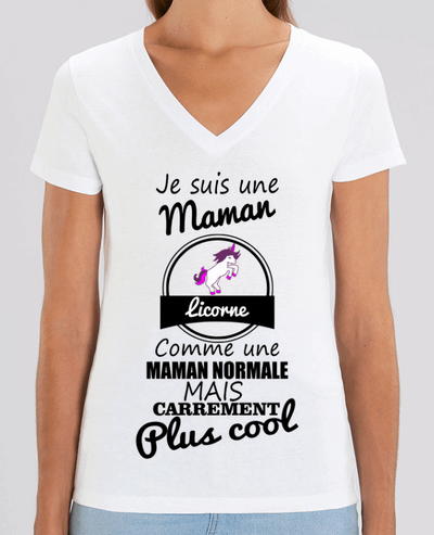 Tee-shirt femme Je suis une maman licorne comme une maman normale mais carrément plus cool Par  Beni
