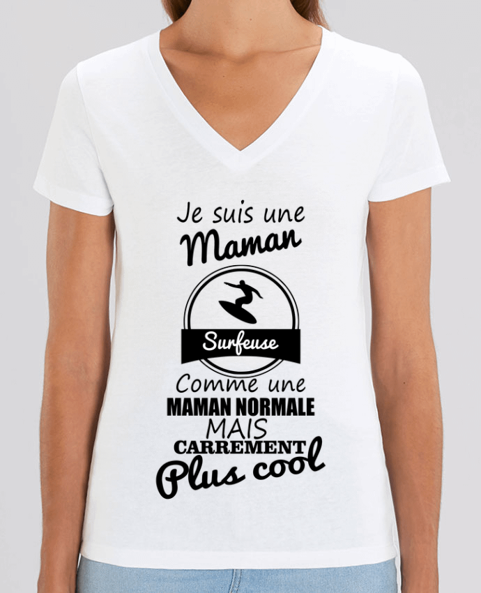 Tee-shirt femme Je suis une maman surfeuse comme une maman normale mais carrément plus cool Par  Ben