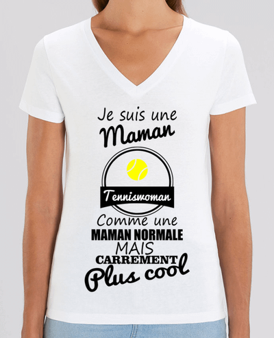 Tee-shirt femme Je suis une maman tenniswoman comme une maman normale mais carrément plus cool Par  