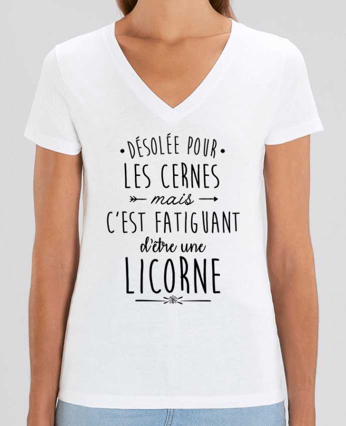 Tee-shirt femme Fatiguant d'être une licorne Par  La boutique de Laura