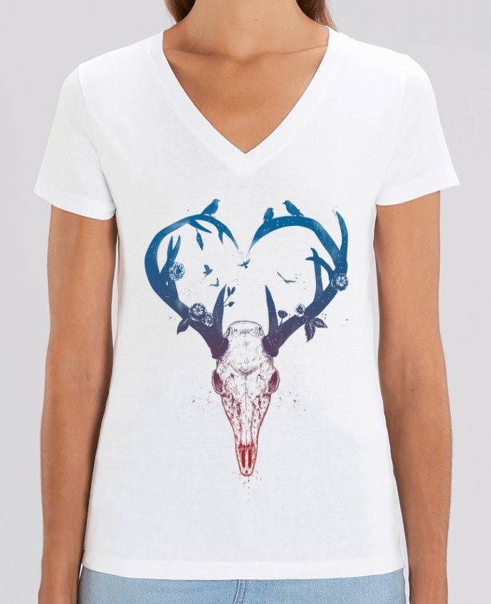 Women V-Neck T-shirt Stella Evoker Never ending love Par  Balàzs Solti