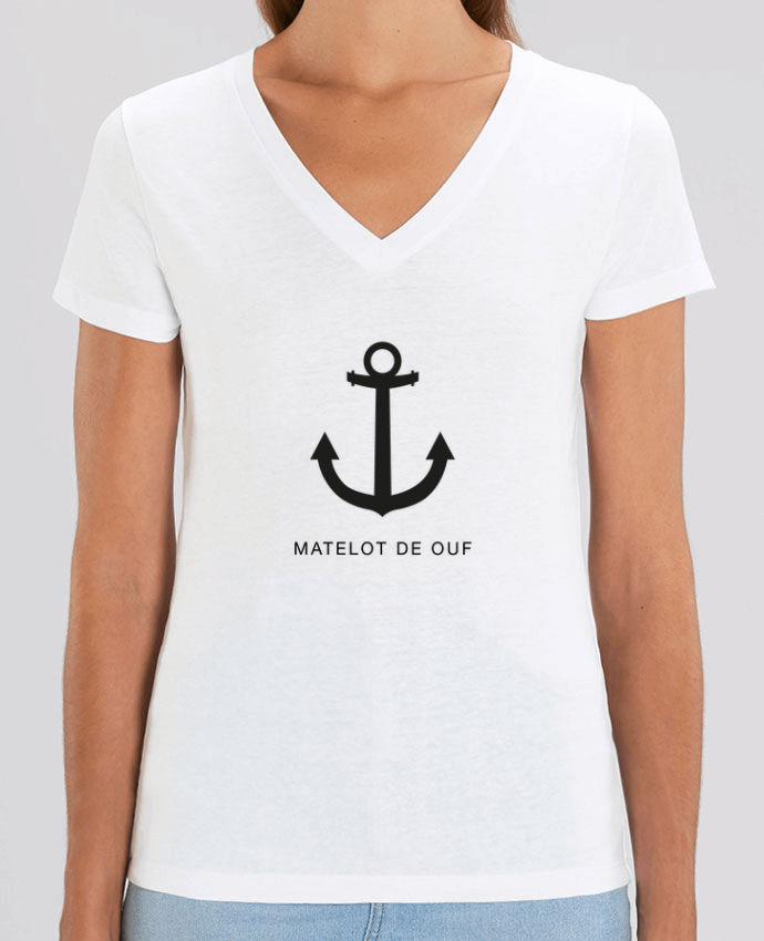 Tee Shirt Femme Col V Stella EVOKER MATELOT DE OUF Par  LF Design