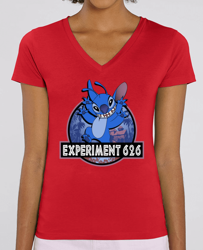 Women V-Neck T-shirt Stella Evoker Experiment 626 Par  Kempo24