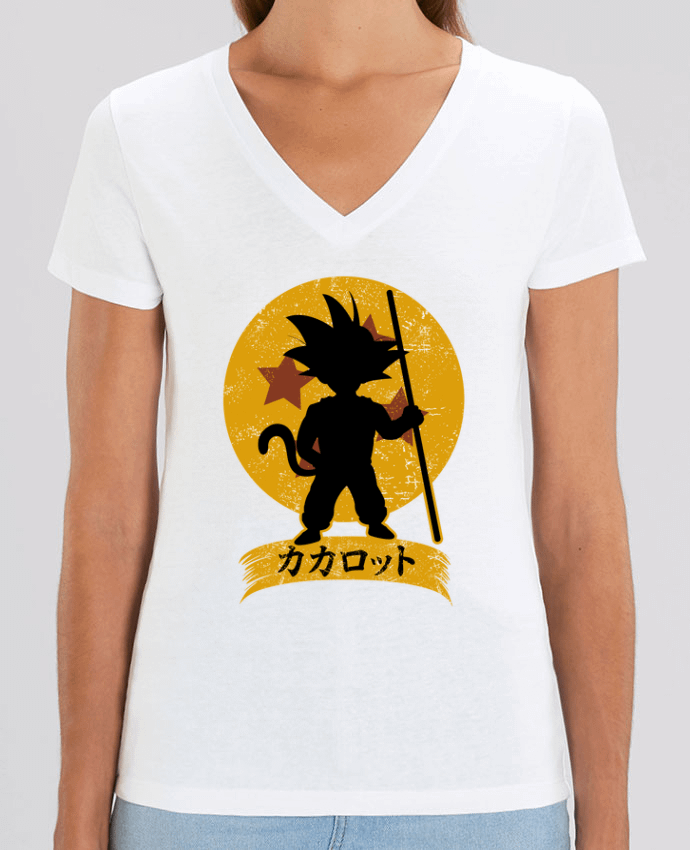 Camiseta Mujer Cuello V Stella EVOKER Kakarrot Crest Par  Kempo24