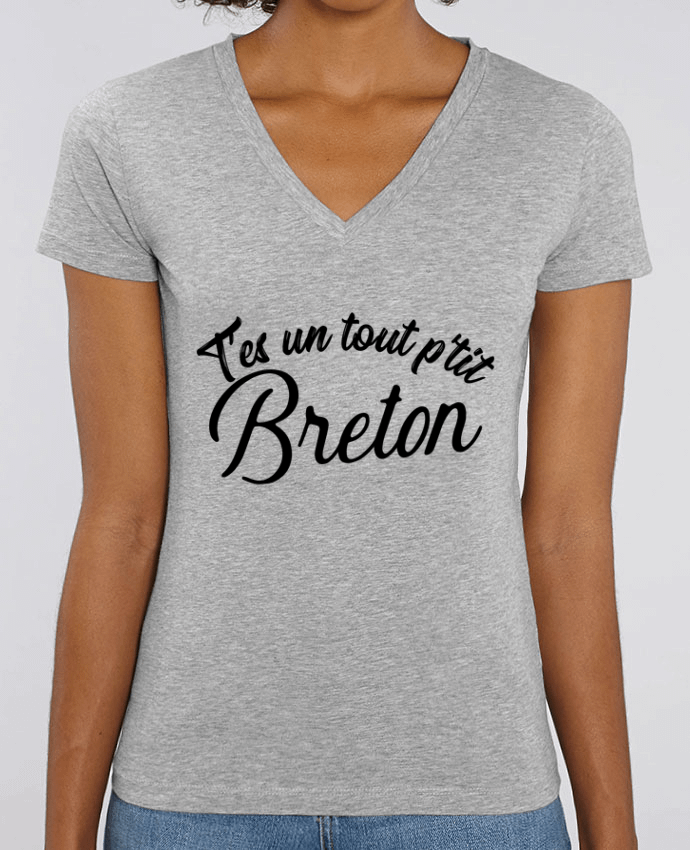 Camiseta Mujer Cuello V Stella EVOKER P'tit breton cadeau Par  Original t-shirt