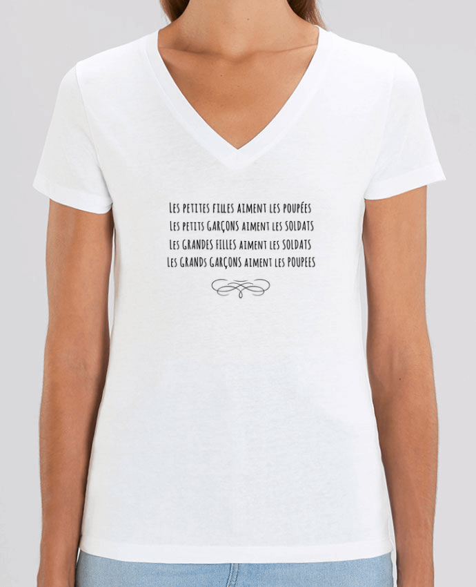 Tee-shirt femme Les petites filles aiment les poupées Par  Les Caprices de Filles