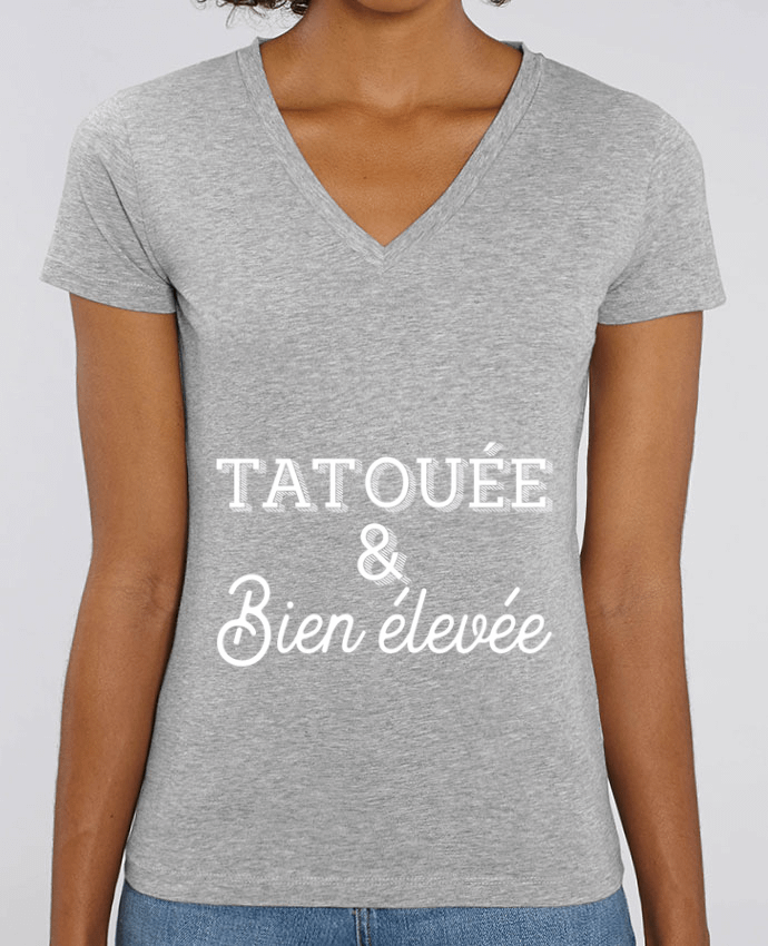 Tee Shirt Femme Col V Stella EVOKER tatouée t shirt tatouage Par  Original t-shirt