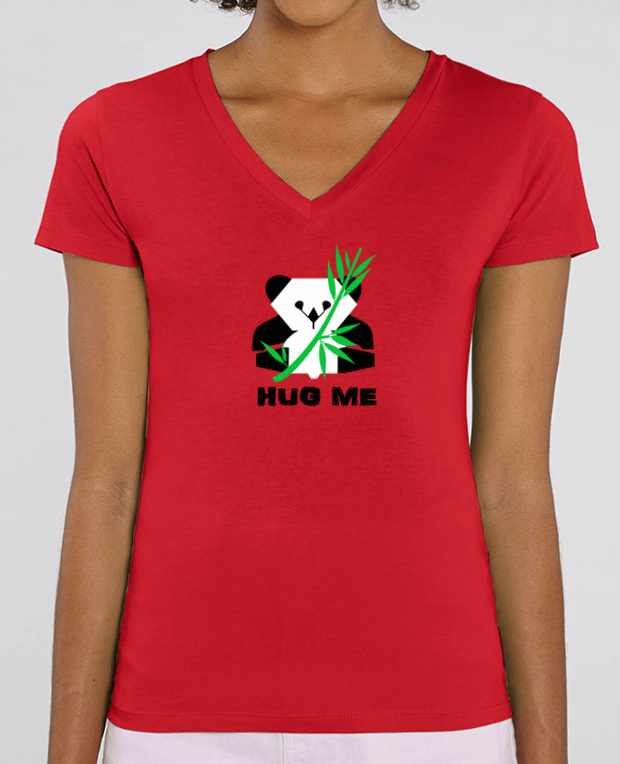Women V-Neck T-shirt Stella Evoker Hug me Par  Les Caprices de Filles
