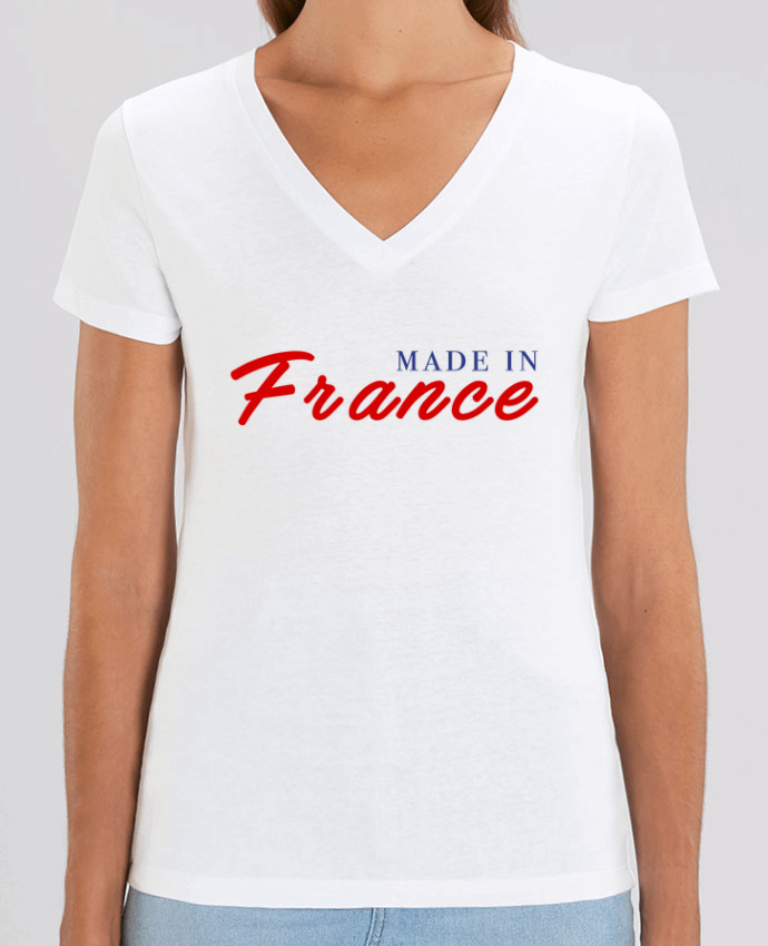 Tee Shirt Femme Col V Stella EVOKER MADE IN FRANCE Par  Graffink
