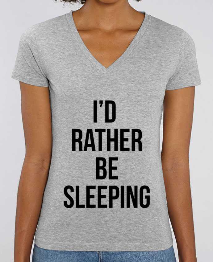 Camiseta Mujer Cuello V Stella EVOKER I'd rather be sleeping Par  Bichette