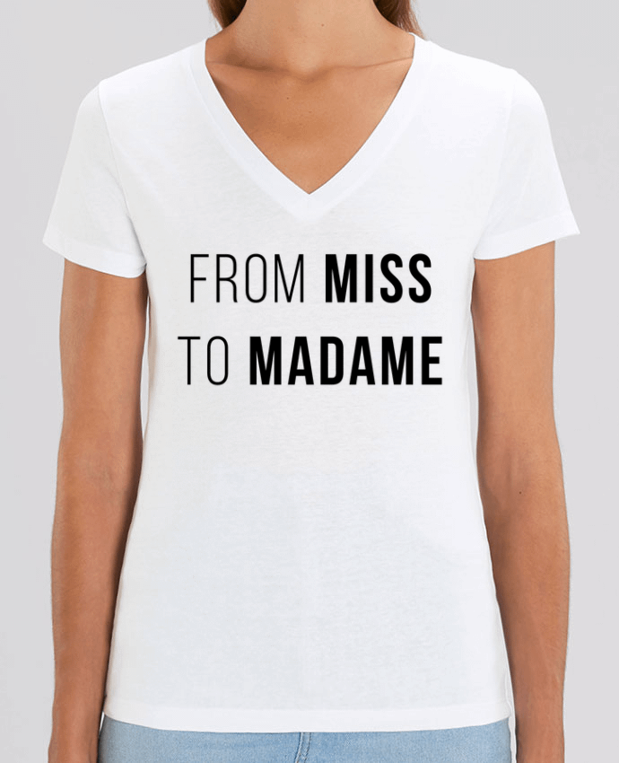 Camiseta Mujer Cuello V Stella EVOKER From Miss to Madam Par  Bichette