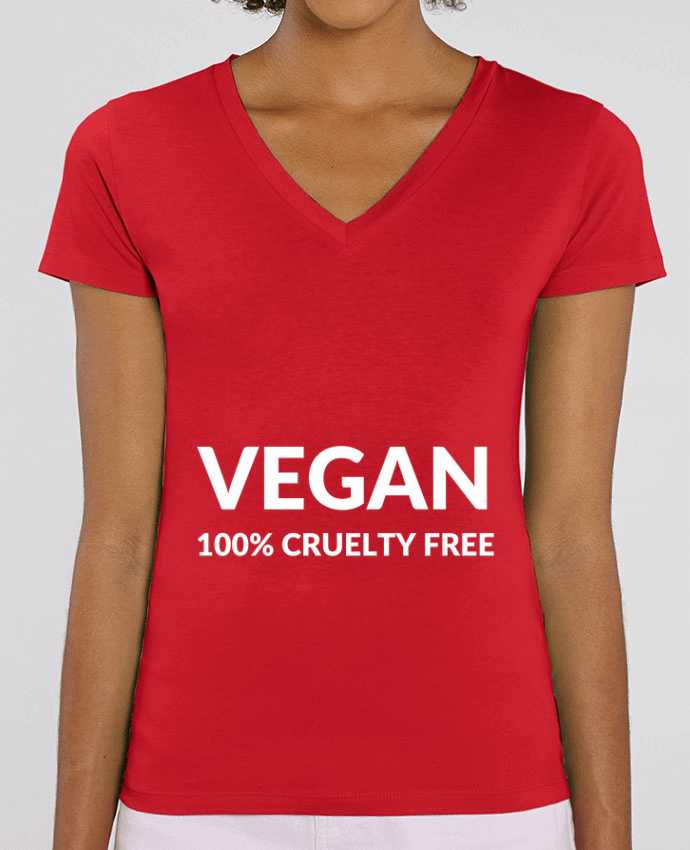 Tee Shirt Femme Col V Stella EVOKER Vegan 100% cruelty free Par  Bichette