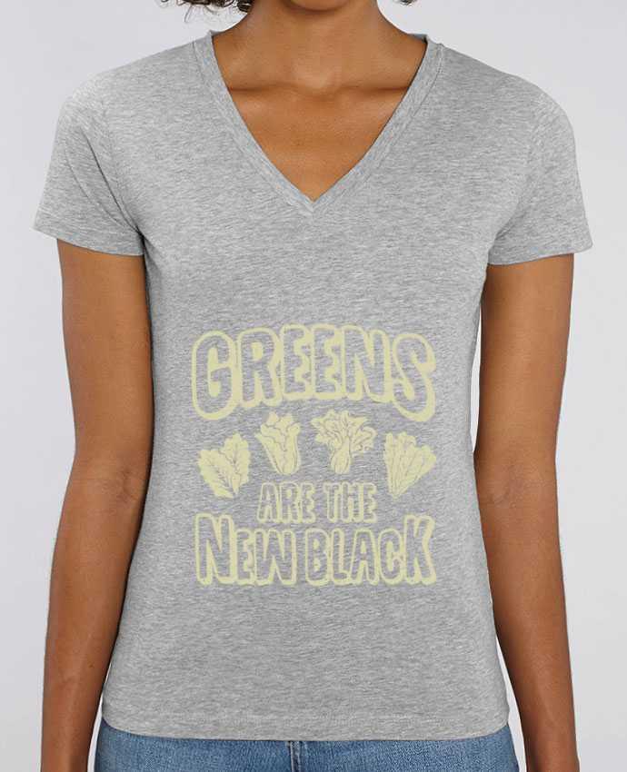 Women V-Neck T-shirt Stella Evoker Greens are the new black Par  Bichette