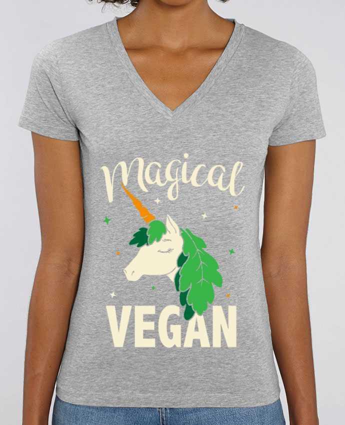 Camiseta Mujer Cuello V Stella EVOKER Magical vegan Par  Bichette