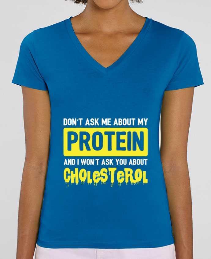 Tee Shirt Femme Col V Stella EVOKER Protein cholesterol Par  Bichette