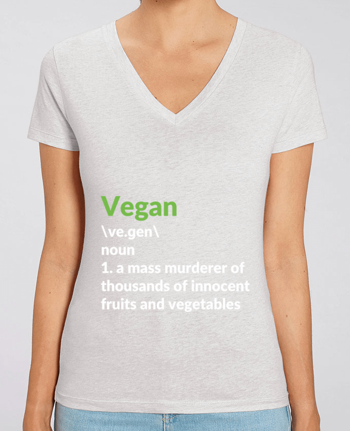 Tee Shirt Femme Col V Stella EVOKER Vegan definition 2 Par  Bichette