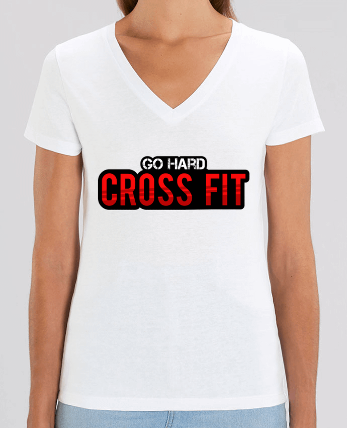 Camiseta Mujer Cuello V Stella EVOKER Go Hard ! Crossfit Par  tunetoo